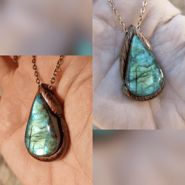 Labradorite et wengé 